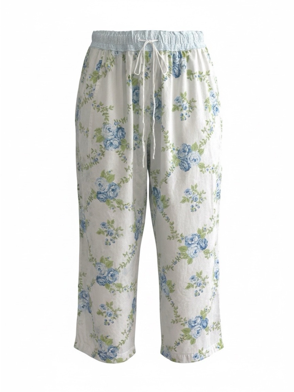 Victoria's Secret Womens White/Blue Angel Wings Pajama Lounge Sleep Pants Size M